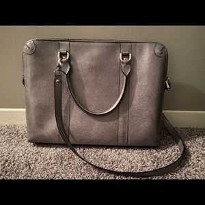 Henri Bendel Laptop Bag Silver